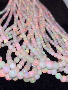 Bijoux de haute qualité en gros, opale naturelle blanche 3AAA de 5 mm à 6 mm, taille brillant rond, pierre précieuse pour la fabrication de bijoux - Product Image 5