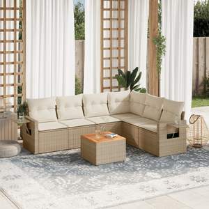 Conjunto de Sofás de Jardín Color Beige - Product Image 1