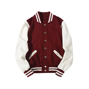 Chaqueta Varsity Premium para Hombre, Estilo Universitario, Resistente al Viento, de Poliéster, Mangas Largas, Cierre de Botones a Presión, Doble Cara - Product Image 3