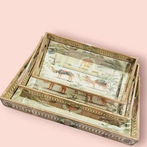 ถาดเสิร์ฟเคลือบเอนาเมลแบบพรีเมียม ถาดเคลือบเอนาเมลขอบเรียบ ถาดเคลือบเอนาเมลรูปลักษณ์คลาสสิก ถาดเคลือบเอนาเมลจำหน่ายจำนวนมาก - Product Image 1