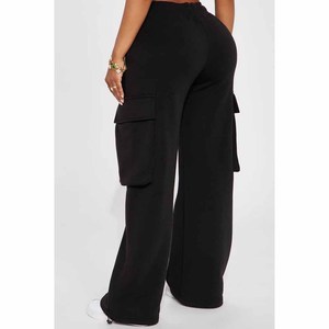 Pantalones Deportivos Casuales de Hip Hop para Mujer, Diseño de Logotipo Personalizado, Corte Regular, Tela de Forro Polar Transpirable de Alta Calidad - Product Image 2