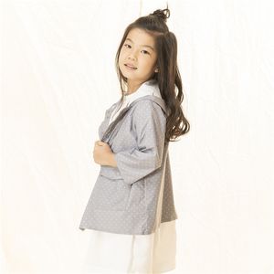 ODM RPET Plain Light Color Dot Printed Kids Rain Coats for <b>Girls</b> - Product Image 2