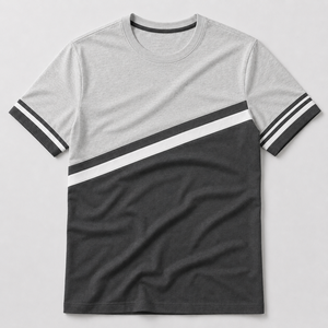 T-shirt décontracté d'été pour femme, respirant, écologique, en jersey 100% coton, col rond, manches courtes, coupe régulière, rayé, taille XXS - Product Image 6