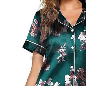 Conjunto de Pijama Sexy para Mujer, Camiseta de Dormir con Botones y Pantalones Cortos de Satén, Conjunto de Verano 2026, Ropa de Dormir Suave y Transpirable - Product Image 6