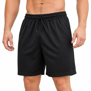Pantalones Cortos de Malla para Fisicoculturismo para Hombre, Transpirables, Flexibles, con Cordón Ajustable, Cintura Elástica, Bolsillos Laterales, Fabricante Mayorista OEM Personalizado - Product Image 1