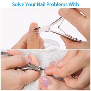 Coupe-cuticules professionnel en acier inoxydable argenté pour bébé, ciseaux à ongles à lame pointue et à mâchoires larges - Product Image 4