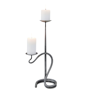 Porte-bougie en fer noir au design élégant pour Noël, mariages et événements – Décoration lumineuse de table écologique et personnalisable - Product Image 6