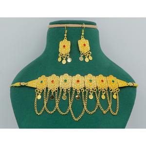 Martasha designer islamique ramadan spécial plaqué or EAU bijoux spécial dubai bijoux collier boucle d'oreille ensemble - Product Image 4