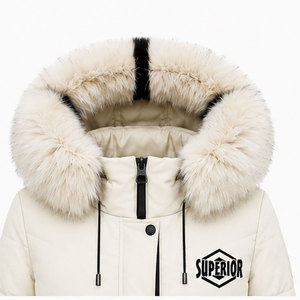 Women's Luxury Faux Fur Hooded Parka <b>Coat</b> with <b>Thick</b> Padding, Water Resistant Exterior and Stylish <b>Winter</b> Fashion Design - Product Image 3