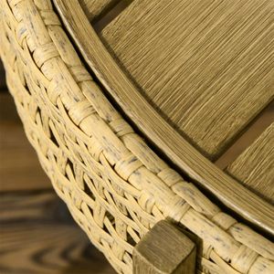 Ensemble de tables d'appoint de patio en osier PE marron - Product Image 6