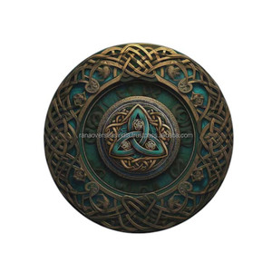 Premium Metal Altar Tile With Triquetra Theme Luxurious Wall Hanging Available in Multiple Options at Unbeatable Value - Product Image 3