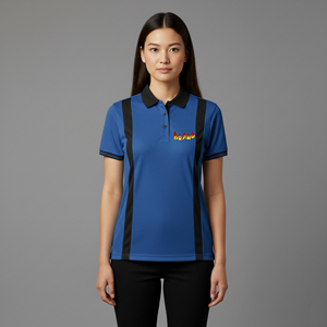 Camiseta de Manga Corta para Mujer, 300GSM, 100% Algodón, con Botones, Logotipo Personalizado, Rayas Negras, Estilo Hip Hop, Secado Rápido, Transpirable, ODM/OEM - Product Image 4