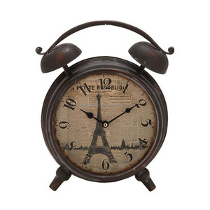 Reloj de escritorio romano analógico de madera decorativa con acabado de pulido de madera Natural con asa para decoración del hogar precio al por mayor - Product Image 5