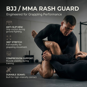 Rashguards sur mesure de haute qualité pour hommes BJJ MMA - Product Image 6