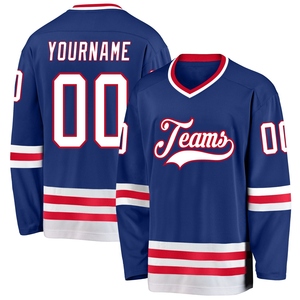 Maillot de hockey personnalisé bleu marine et gris de qualité supérieure, vente en gros, best-seller, directement de l'industrie - Product Image 6