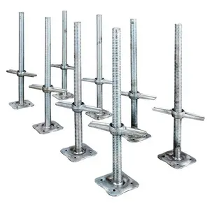 Derfon OEM Scaffolding Parts Scaffold Base Plate Painted U Head Jack Galvanised Base Jack for Steel Props