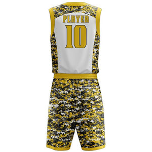 Ensemble de maillots et shorts de basketball personnalisés entièrement sublimés, respirants, style équipe, uniformes pour commandes en gros pour les clubs de basketball - Product Image 3