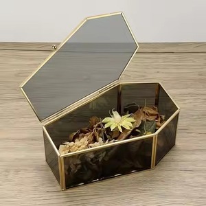 Stylish Metal & Glass Jewelry <b>Box</b> Elegant <b>Trinket</b> Storage Organizer for Rings Earrings Necklace Bracelet Bedroom Dresser - Product Image 6