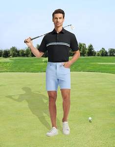 Camisas de Golf para Hombre, Manga Corta, Estampado en el Pecho, Rayas, Secado Rápido, Transpirables, Casuales, con Cuello, Polos para Hombre - Product Image 2