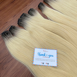 BEST HAIR Machine weft hair extensions Ombre color Combo Vietnamese Human Hair No Shed No <b>tangle</b> - Product Image 2