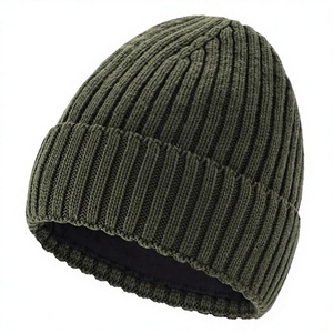 Connectyle Fleece Lined Cuffed Cap Beanie <b>Hat</b> for <b>Men</b> Women Knitted <b>Winter</b> 6-Panel Solid Pattern Warm - Product Image 1