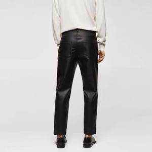 New Design Mens Pants Wholesale Price Leather Pants <b>Winter</b> Custom Logo Leather Pants For Online Sale - Product Image 2