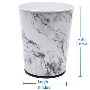 Set di 2 Cestini per Rifiuti Smart Pop-Up Sottili in Marmo per Uso Interno - Product Image 5