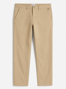 F2WIN Men's Khaki Straight Fit Custom <b>Canvas</b> Casual Trousers Mid Waist Button Breathable Quick Dry Lightweight Summer Wear - Product Image 2