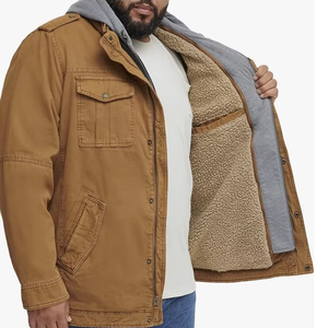 Veste grande taille pour homme, vente en gros directe d'usine, surdimensionnée, épaisse, rembourrée, chaude pour l'hiver - Product Image 1