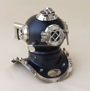 Casque de plongée vintage nautique US Navy Deep See avec base Casque de plongée de bureau décoratif noir/nickel avec logo personnalisé - Product Image 3