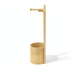 Freestanding toilet <b>paper</b> roll holder handmade rattan tissue storage stand competitive price - Product Image 1