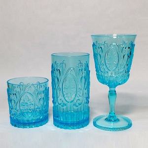 Copa de Vino de Plástico Irrompible con Relieve Vintage para Fiestas de Navidad y Bodas - Product Image 6