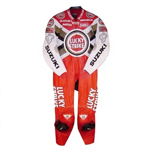 Combinaison de course MotoCP Daryl Beattie Zuzuki 1 pièce en cuir de vachette/crocodile pour moto, course sur circuit/équitation, combinaison/Motocyclette pour motard de niveau - Product Image 1
