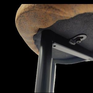 Moderno Juego de Comedor de MDF con Acabado en Nogal de 55 Pulgadas, 4 Sillas con Patas Metálicas de Estilo Mid-Century para un Comedor Elegante - Product Image 6