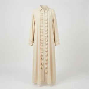 Abaya moderne longue en polyester écologique, vente en gros, robe de mode modeste pour femmes musulmanes, logo personnalisé, haute qualité - Product Image 1