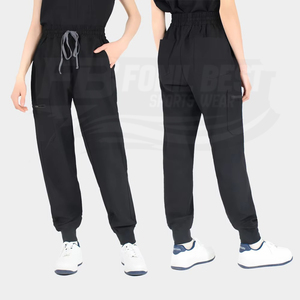 Conjunto de Uniforme Médico para Mujer, Color Negro, Tejido de Poliéster, con Bolsillos, para Personal Médico - Product Image 3