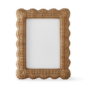 Scalloped MDF UV <b>Printed</b> Photo <b>Frame</b> Set Handwoven Durable Eco-Friendly Wavy Border Decorative Tabletop Art Display Home Decor - Product Image 2