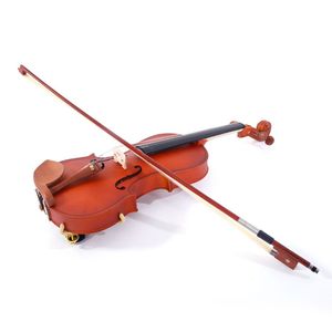 Custodia per violino artigianale in legno naturale con arco in legno, parte frontale in abete, fondo e fianchi in acero e accordatore - Product Image 6