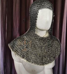 Armadura de Malla de Acero, Estilo Antiguo, Totalmente Soldada en 3D, con Cinturón de Cuero Marrón Moderno y Guantes - Product Image 4
