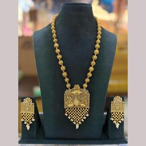 Ensemble de collier long en plaqué or avec pierre et perles Pota 10581334GL Parure de bijoux fins - Product Image 1