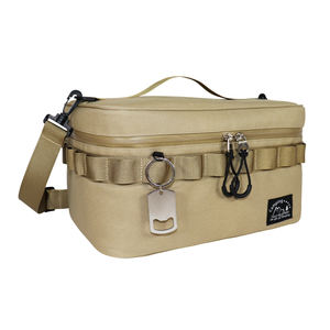 Bolsa térmica de poliéster ecológica personalizada, duradera, impermeable, con mango aislado, logotipo verde, impresión, entrega de alimentos, dibujos animados, Senda - Product Image 1