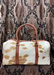 Bolso de Viaje de Cuero Genuino de Lujo con Cierre de Cremallera, Bolso de Fin de Semana Portátil LHDB-0074 - Product Image 3