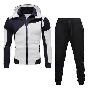 Ensemble de survêtement unisexe 2026 en polaire respirant, deux pièces, avec sweat-shirt à quart de zip et pantalon à taille élastique, décontracté, couleur unie, 100 % polyester, hiver - Product Image 2