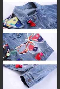 เสื้อแจ็คเก็ตเดนิมผู้หญิงแบบทอเป็นมิตรกับสิ่งแวดล้อม แขนยาว มีฮู้ด คอปก ผ้าฝ้ายซักแล้ว สไตล์ลำลอง สตรีทแวร์ รับผลิตตามแบบ OEM - Product Image 6