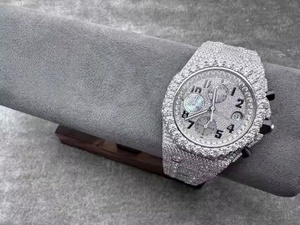 <b>Frozen</b> Crown Moissanite Diamond <b>Watch</b> for Men Premium Iced Out Quartz Analog Wrist Design Luxury Quartz Fashion Wear - Product Image 2