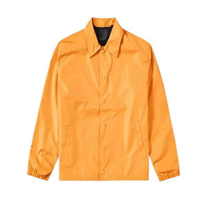 OEM Custom Manufacturer Men's Sport <b>Coach</b> Jackets High Performance Breathable Windbreaker Stand Collar Vintage Design for Winter - Product Image 1