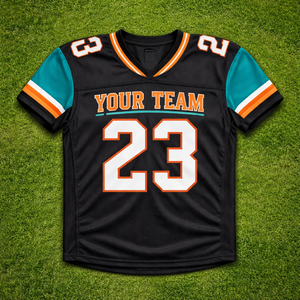 เสื้อฟุตบอลอเมริกันแบบสั่งทำ OEM ผ้าโพลีเอสเตอร์แห้งเร็ว ระบายอากาศได้ดี พิมพ์ลายแบบ Sublimation ชื่อและหมายเลขผู้เล่น แบบ Unisex - Product Image 4