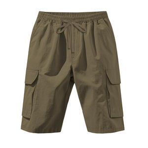 Shorts de plage décontractés pour hommes, respirants, doux pour la peau, multi-poches, 5 pouces - Product Image 4