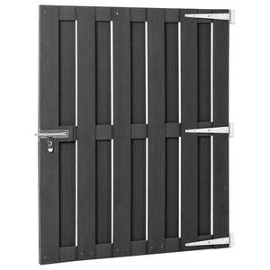 Puerta de Jardín de WPC Gris de 39.4"x44.1", Rejilla y Puerta Duraderas para Cercas - Product Image 3