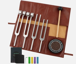 Ensemble de diapasons 4 pièces, en aluminium lesté et non lesté pour la sonothérapie, la méditation, etc. - Product Image 1